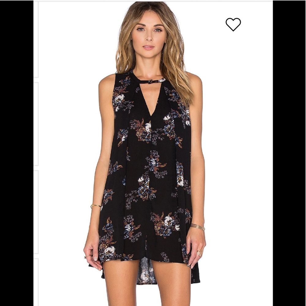 FREE PEOPLE Black Tree Swing Mini Dress
